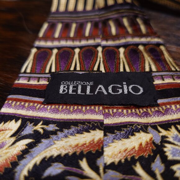 Collezion Bellagio Red, Black, Gold, Blue, Purple and Grey Paisley and Geometric - Picture 3 of 4